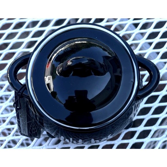 ***SOLD*** The Bakeshop Witch's Brew Halloween Cauldron Rare HTF Gloss Black - Picture 3 of 8